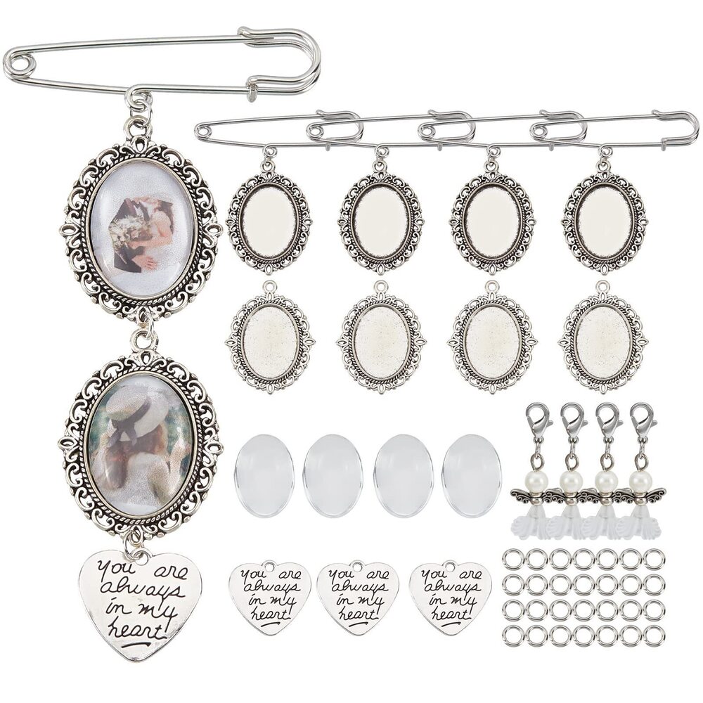 6561 1 Box 100Pcs DIY 10 Sets Wedding Bouquet Photo Charms Making Kit